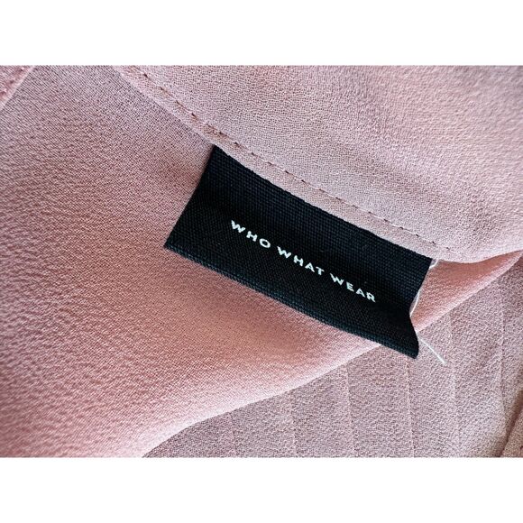 Who What Wear Dusty Rose Pink Chiffon Tier Dress size M Romantic Coquette Style - Picture 3 of 7